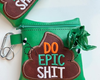 Embroidered Dog Poop Bag Holder – Funny Pet Waste Dispenser