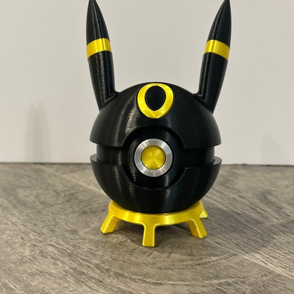 Umbreon Pokemon Ball Display | Ring Holder Option Available | 3D Printed Pokemon Gift for Her