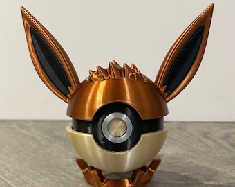 Eevee Pokemon Ball Display | 3D Printed Shelf Decor | Pokemon Gift