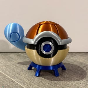Squirtle Pokeball Inspired Handmade 3DPrinted Fanart