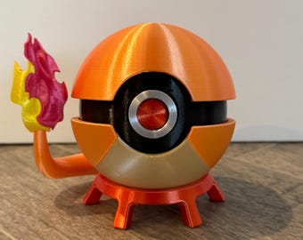 Custom Charmander Inspired Pokeball Fanart