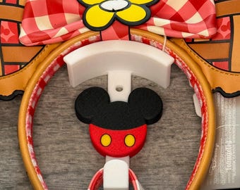 Loungefly Wall Hook | Mickey Minnie Donald Goofy Pluto | Disney Bag & Ear Display | 3D Printed | Single or Bundle