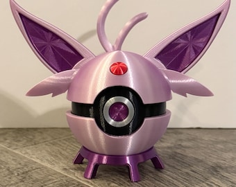 Custom Espeon Inspired Pokeball Fanart with Opening and Ring Holder Options