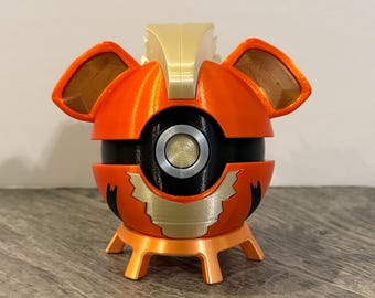Custom Growlithe Inspired Pokeball  Fanart