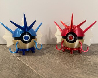 Custom Normal and Shiny Gyarados Inspired Pokeball Fanart Set