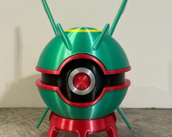 Rayquaza Inspired Display Ball, 3D Printed Shelf Decor