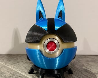Custom Lucario Inspired Pokeball Fanart