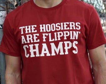 Indiana Football Flippin Champs Unisex Jersey T-Shirt