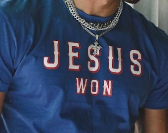 Evan Carter Jesus Won Shirt, Texas Rangers World Series Champions T Shirt, Jose Leclerc Tee, Gift for Baseball Fan, Retro Game Day Shirt