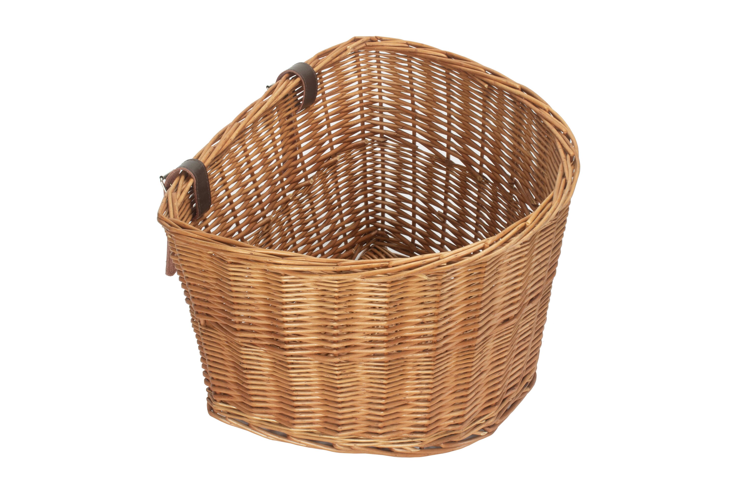 Large Wicker Bicycle Basket With Leather Straps Etsy UK