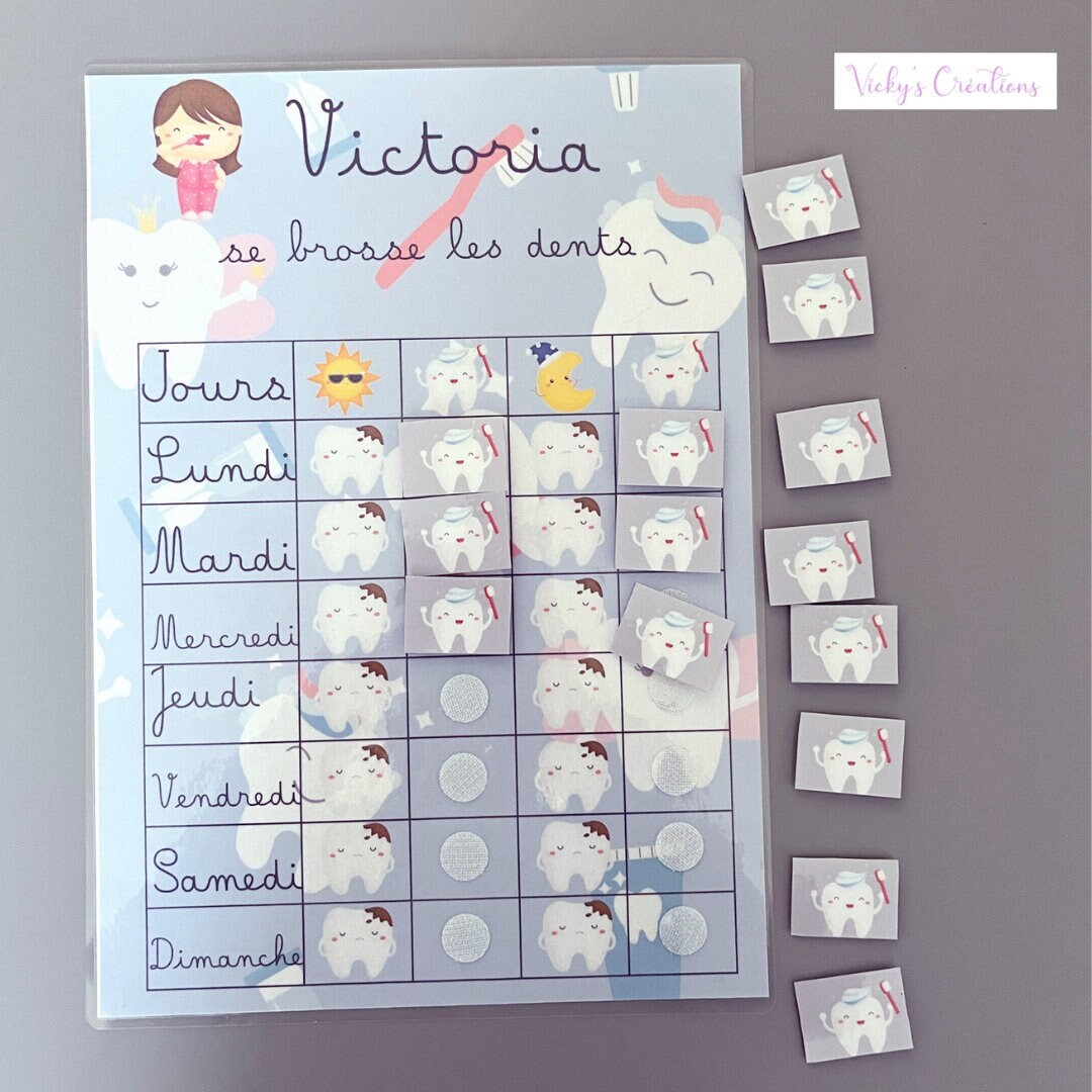 Brush My Teeth – Lot De 50 Cartes De Récompense éducatives Pour Brossage Hebdomadaire, 8,9 X 5,1 Cm, Réutilisables