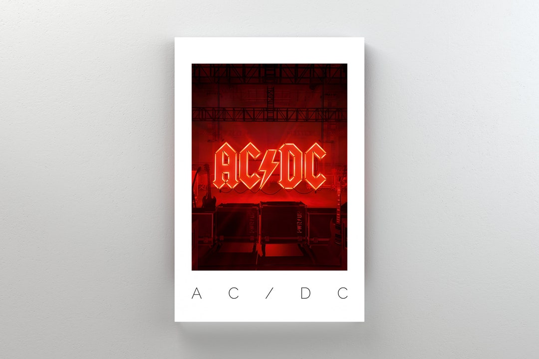 ACDC Poster, Rock Music Poster, Album Wall Art, Music Poster, Iconic ...
