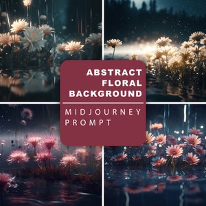 Midjourney Prompt for Abstract Floral Background