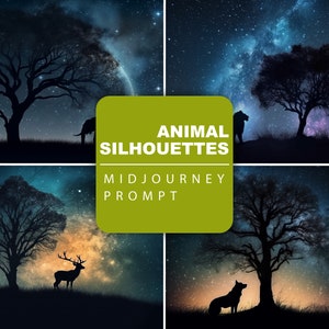 Midjourney Prompt for Animal Silhouette