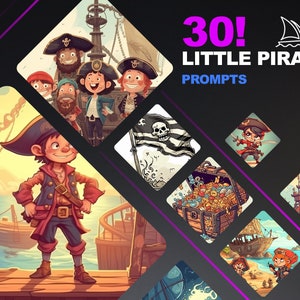30 Midjourney Prompts for Little Pirate