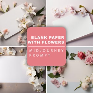 Midjourney Prompt for Blank Paper With Flowers