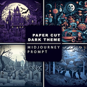 Midjourney Prompt for Paper Cut In Dark Theme