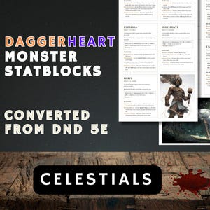 Daggerheart Celestials Adversaries: DnD 5e Monster Manual Conversion (PDF-nedladdning)