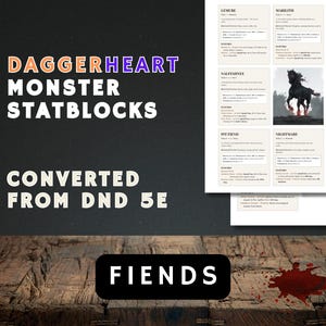 Daggerheart Fiends Adversaries: DnD 5e Monster Manual Conversion (PDF Download)