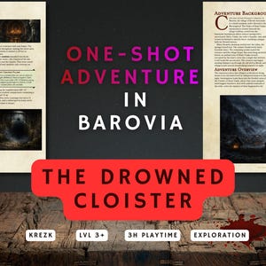 Barovia One-Shot adventure: The Drowned Cloiser (Curse of Strahd, Ravenloft (5e) (PDF))