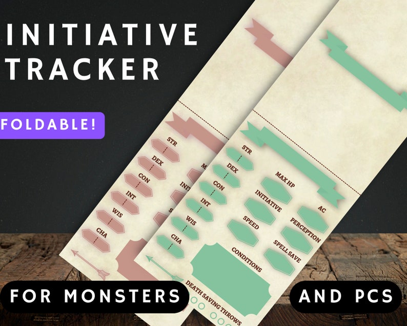 D&amp;D 5e Initiative Tracker | Printable Dungeons and Dragons | DM Screen ...