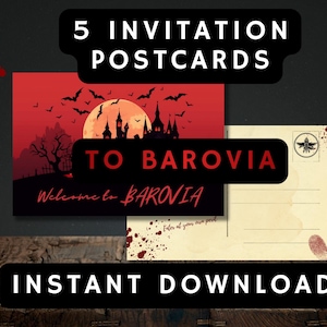 5 convites postais de Barovia (A Maldição de Strahd)