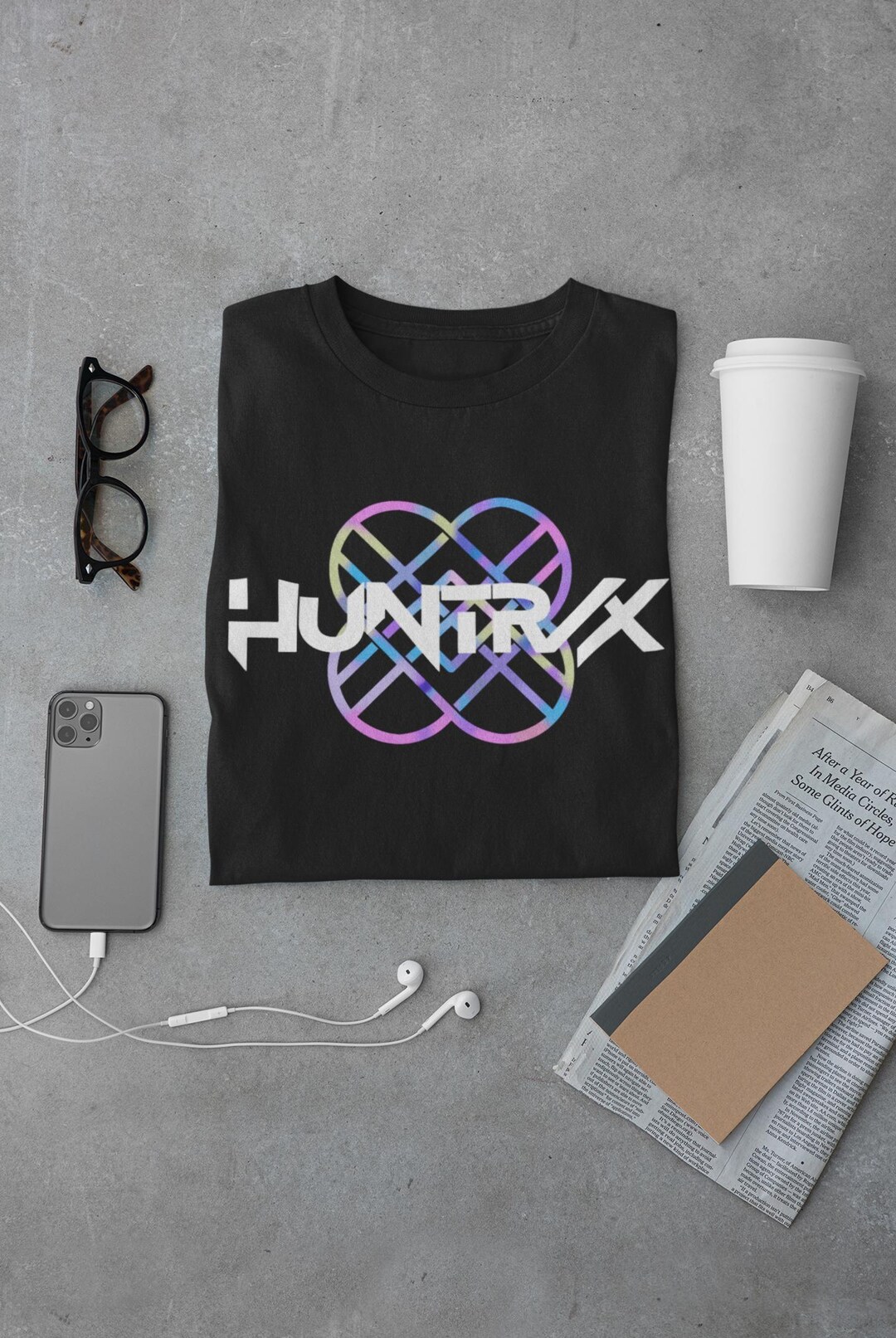 T-shirt Kpop Demon Hunters Huntrix Spotlights - Merch Officiel - Coton Léger Coupe Classique - Vêtement Série Animée Netflix - 9