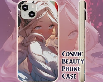 Cosmic Beauty | Biodegradable Phone Case | Stylish iPhone 13 Phone Case | Girl Anime, Eco-Friendly Protection | Cute Anime Gift Phone Case