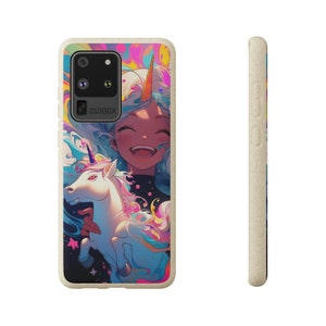 Magical Unicorn Phone Case Anime | Eye-catching and Eco-Friendly Protection for Your Device | Anime Kawaii Case | Playful and Durable Cover