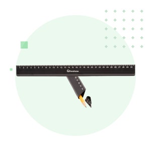 Drop-Shaped Aluminum Ruler (Built-in Pencil), Drafting Ruler, Carpenters Ruler