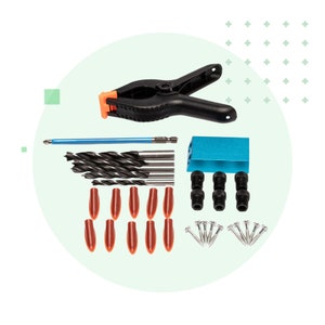 Oblique Drill Guide Set, Woodworking Drill Guide Kit, Pocket Hole Drilling Kit Woodworking Oblique Drill Guide Set Position Locator Tool