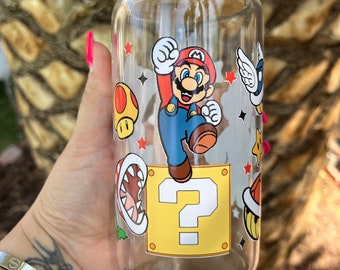 Mario 16oz. Glass can