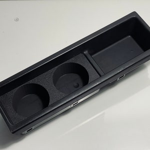 Close-up view of cupholder from above