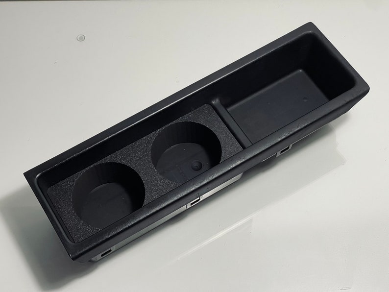 Close-up view of cupholder from above
