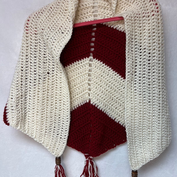 burgundy cashmere shawl