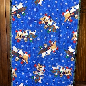 Snowman holiday baby quilt