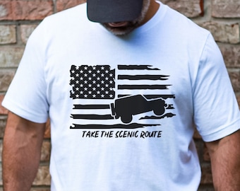 American Off Road Shirt, 4x4 US Off Road Shirt, 4 WD Off Road Tee, USA Flag Tee, Adventure Shirt, Off Road Dad Gift