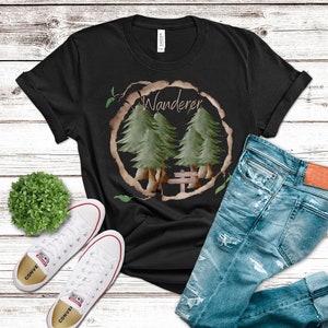 Hiking Shirt, Wander More, Wanderlust Shirt, Camping Shirts, Outdoorsy, Adventure Shirt, Unisex Graphic Tee, National Forest Shirt