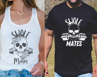 Swole Mates Gym Shirt, Training Shirt, Couples Workout Shirt, Halloween Couple Shirt, Funny Gym Shirt, Weightlifting Shirt