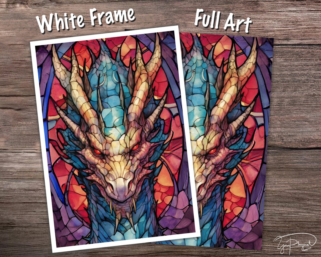 Stained Glass Dragon Sleeves MTG Card Sleeves 60/100/120 TCG Card