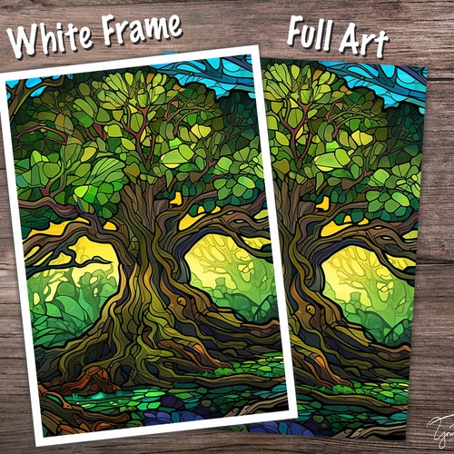 Stained Glass Plains Card Sleeves MTG Card Sleeves Etsy