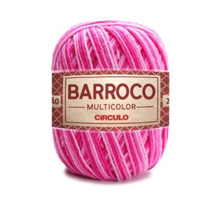 Yarn Circulo BARROCO MULTICOLOR Premium /crochet and knitting yarn/Mercerized cotton yarn/Barroco Multicolor/ 9427 - Flor