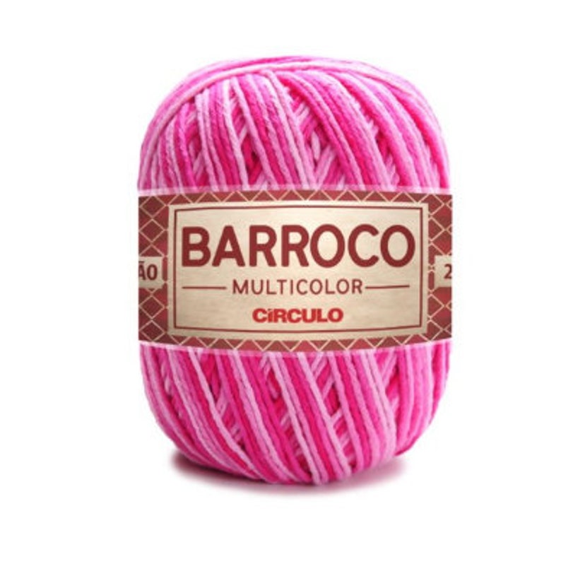 Yarn Circulo BARROCO MULTICOLOR Premium /crochet and knitting yarn/Mercerized cotton yarn/Barroco Multicolor/ 9427 - Flor