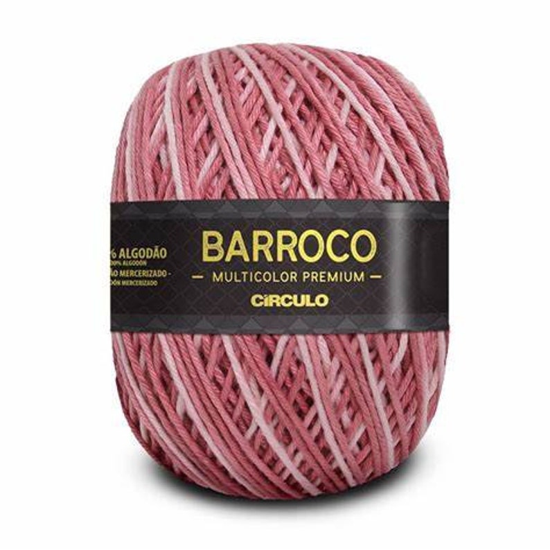 Yarn Circulo BARROCO MULTICOLOR Premium /crochet and knitting yarn/Mercerized cotton yarn/Barroco Multicolor/ 9734- Gloss