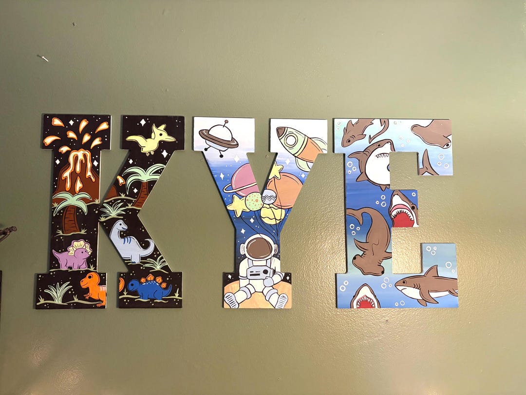 Custom Hand Painted Wooden Letters - Etsy