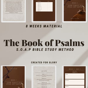 Book of Psalms | Digital Bible Study | SOAP Bible Study Method | Christian Printable | Christian Bible Study | PDF