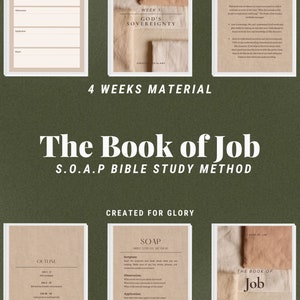 Book of Job | Digital Bible Study | SOAP Bible Study Method | Christian Printable | Christian Bible Study | PDF