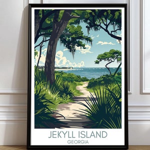 Jekyll Island Wall Art Jekyll Island Travel Print Jekyll Island Travel Print Jekyll Island Art Print