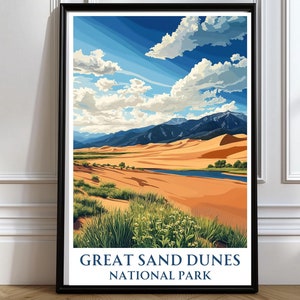 Great Sand Dunes National Park Poster gift Great Sand Dunes Wall Art Great Sand Dunes Art Print Great Sand Dunes Travel Poster