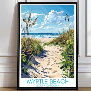 Myrtle Beach Poster Myrtle Beach Wall Art Myrtle Wall Art South Carolina Home Decor